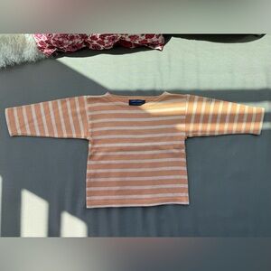 Saint James Kids orange Striped Long Sleeve Tee saint james 1 year
